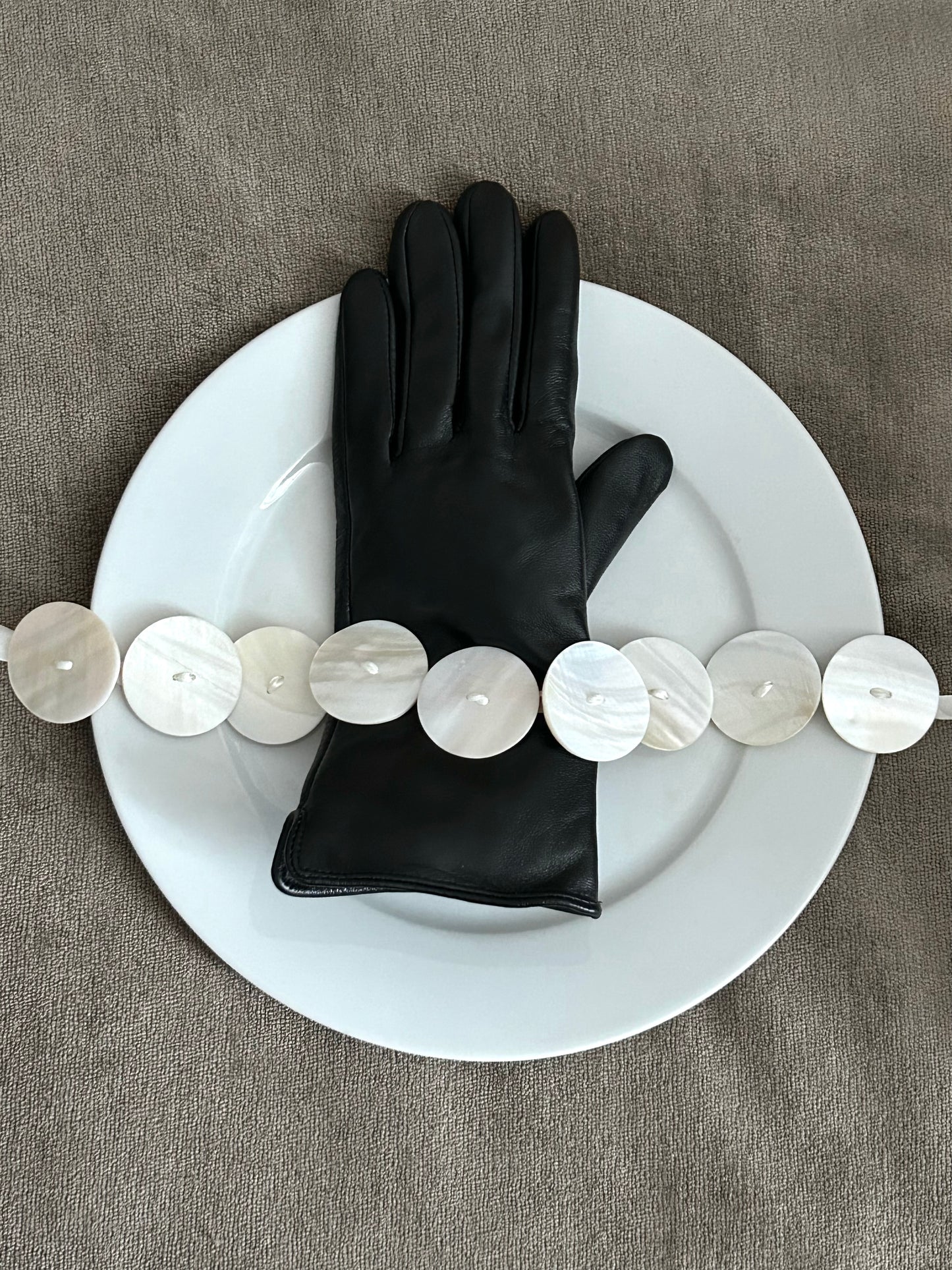 Button Mother of Pearl Necklace