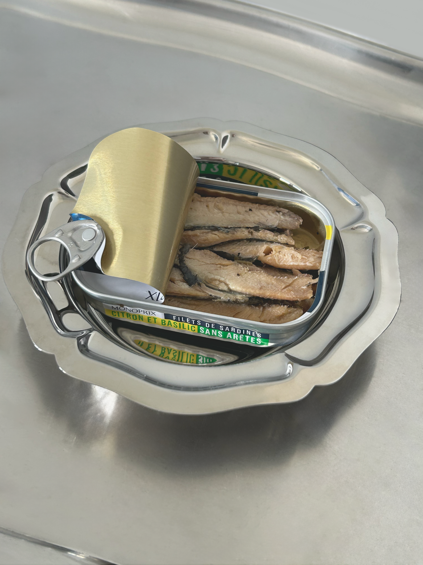 Vintage stainless steel dish