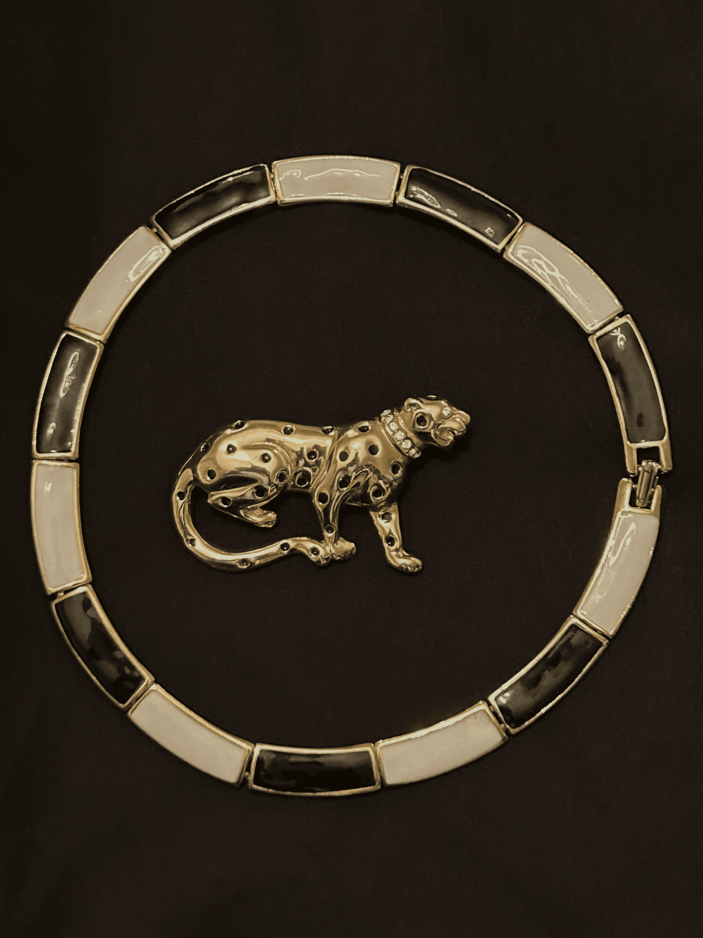 A vintage panther brooch