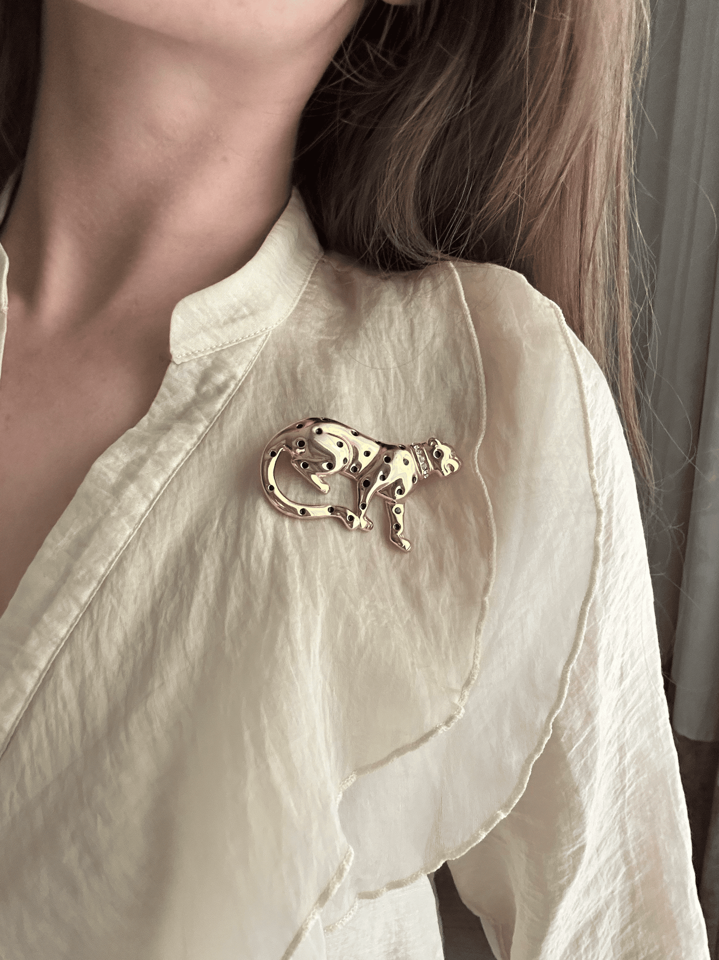A vintage panther brooch