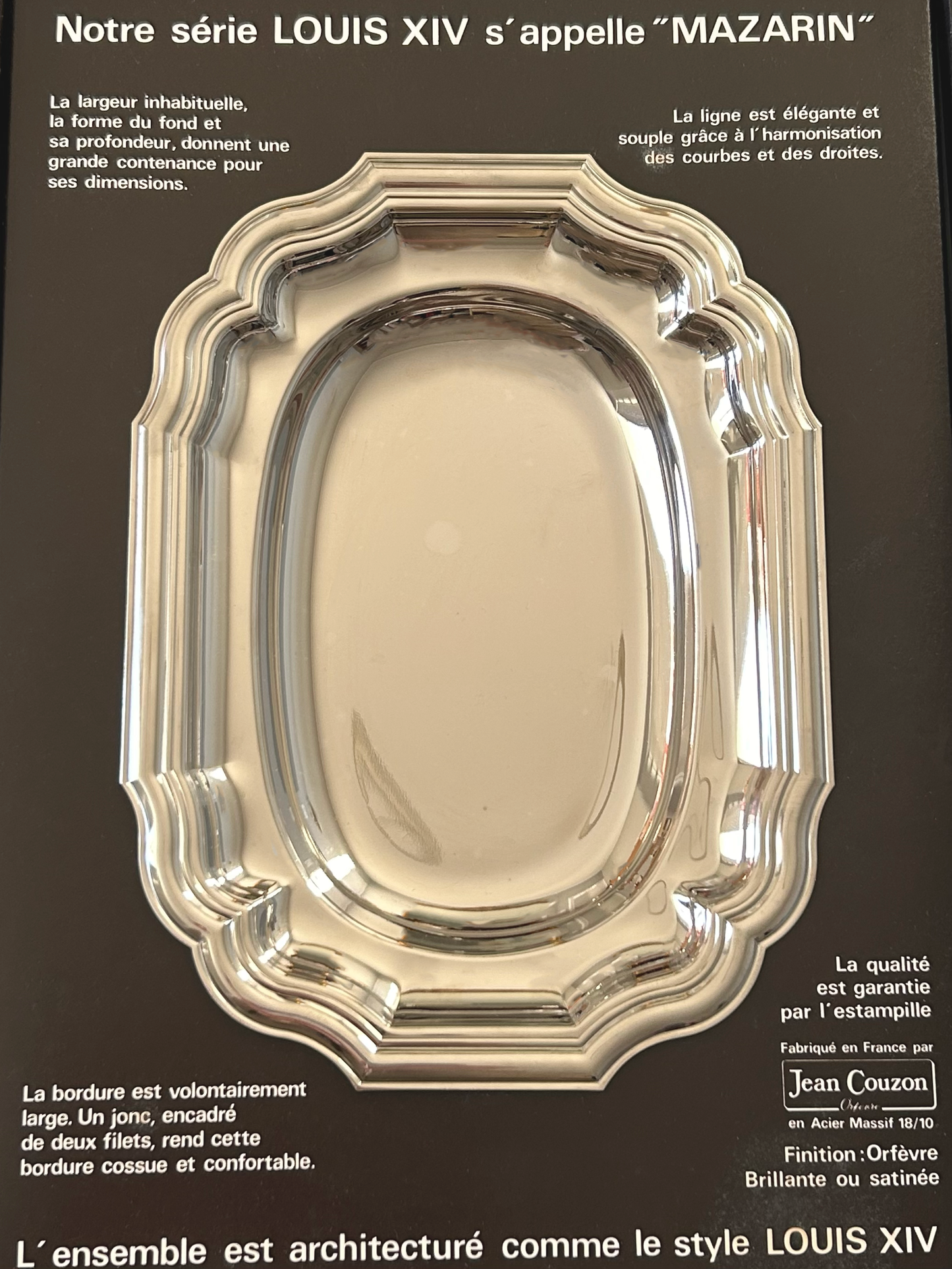 An adorned French Steel Tray