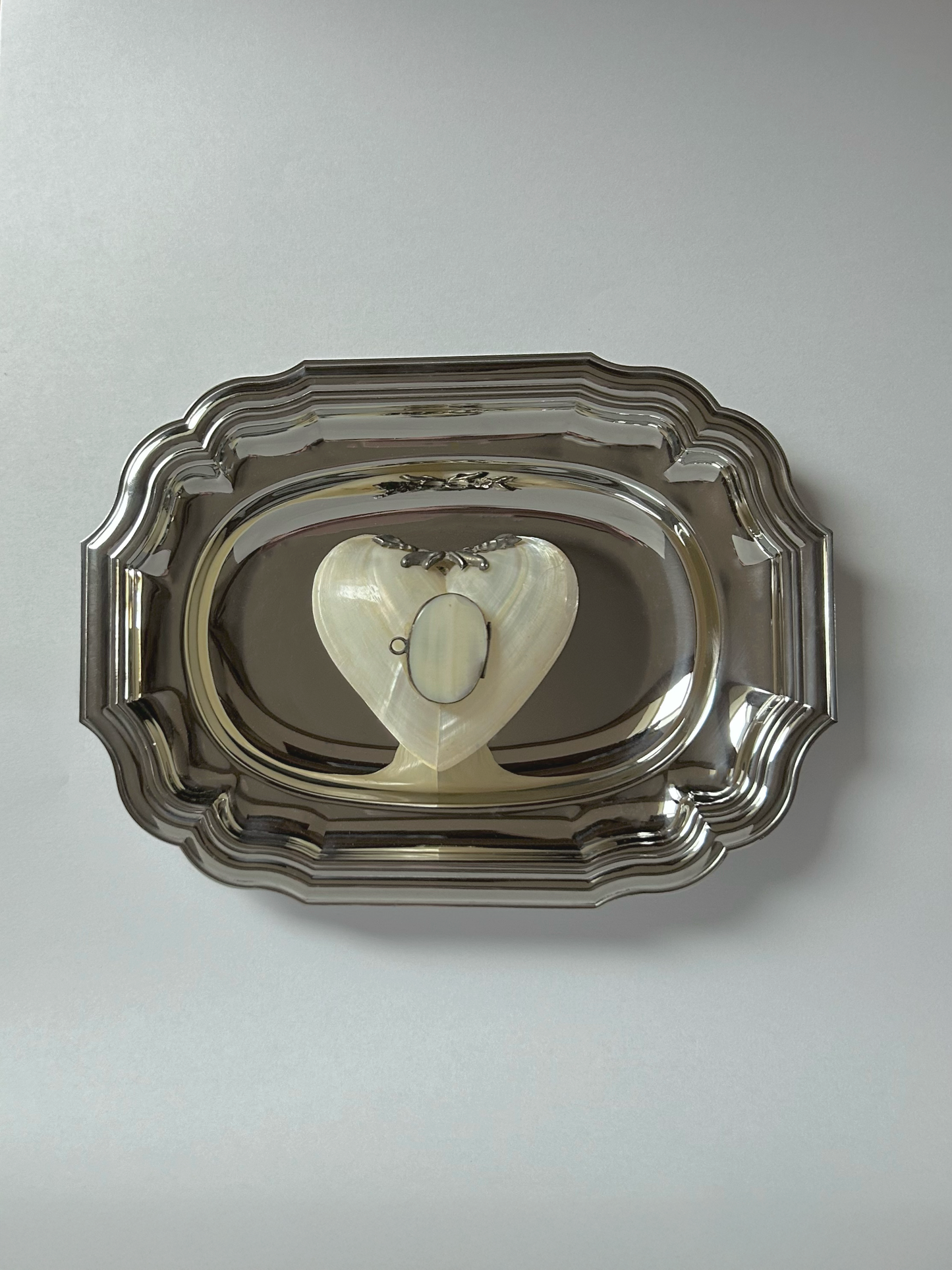 An adorned French Steel Tray