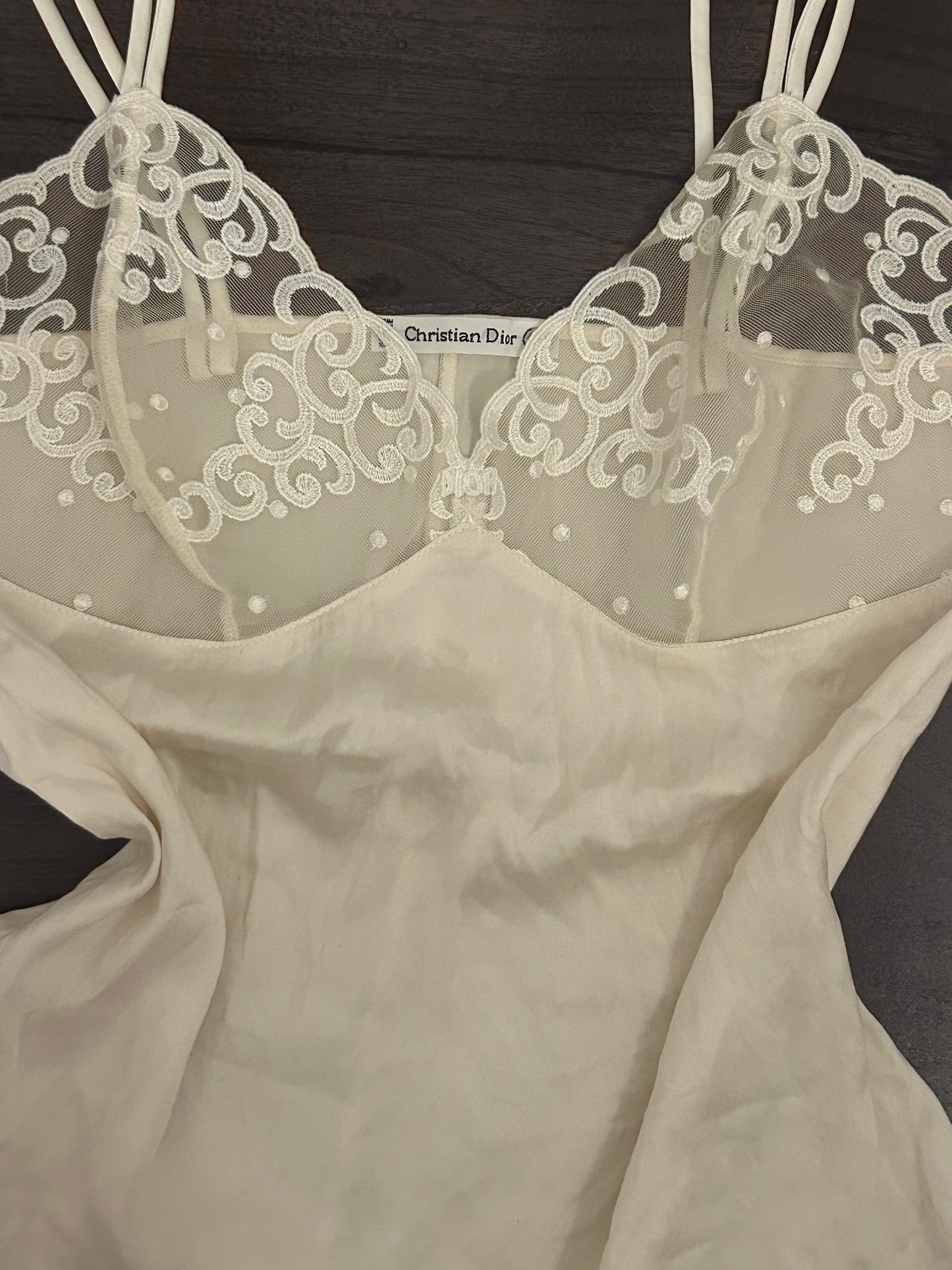 Vintage Christian Dior Silk Caraco - Size S