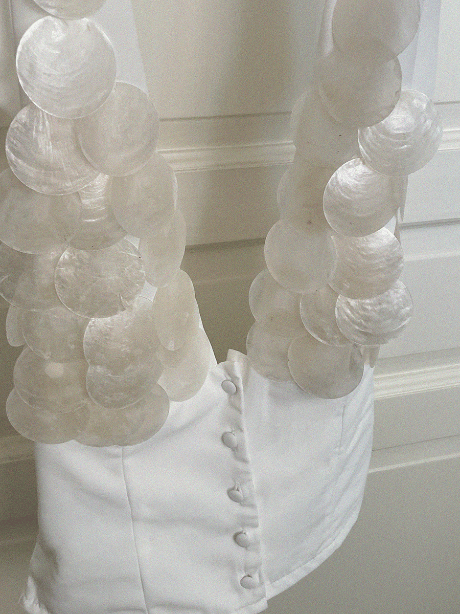 Beaded Mother of Pearl Top