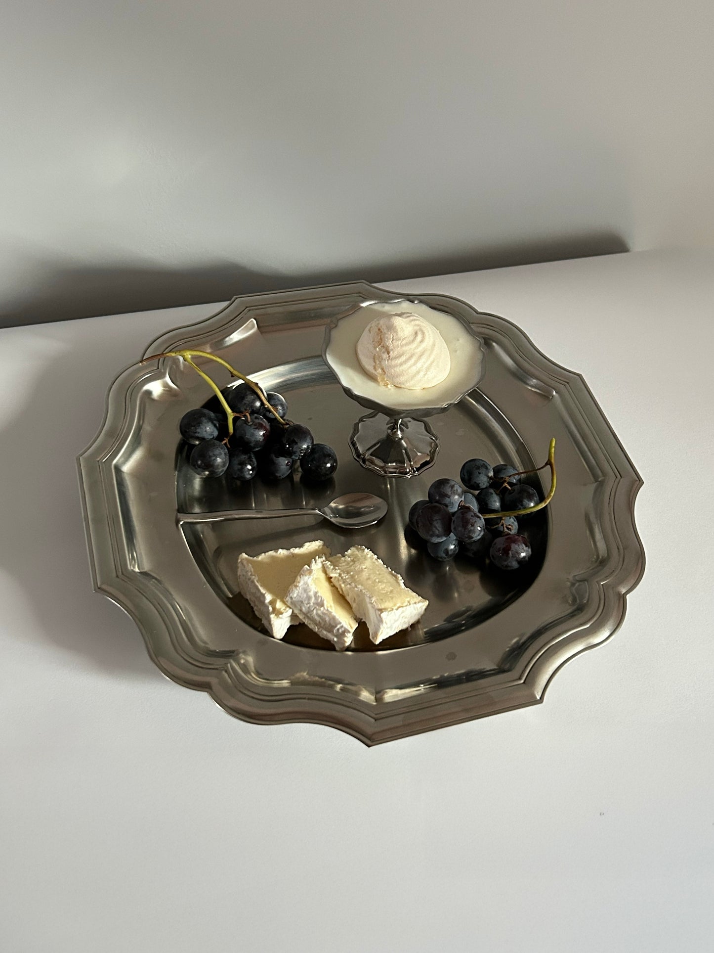 Adorned Square French Steel Tray
