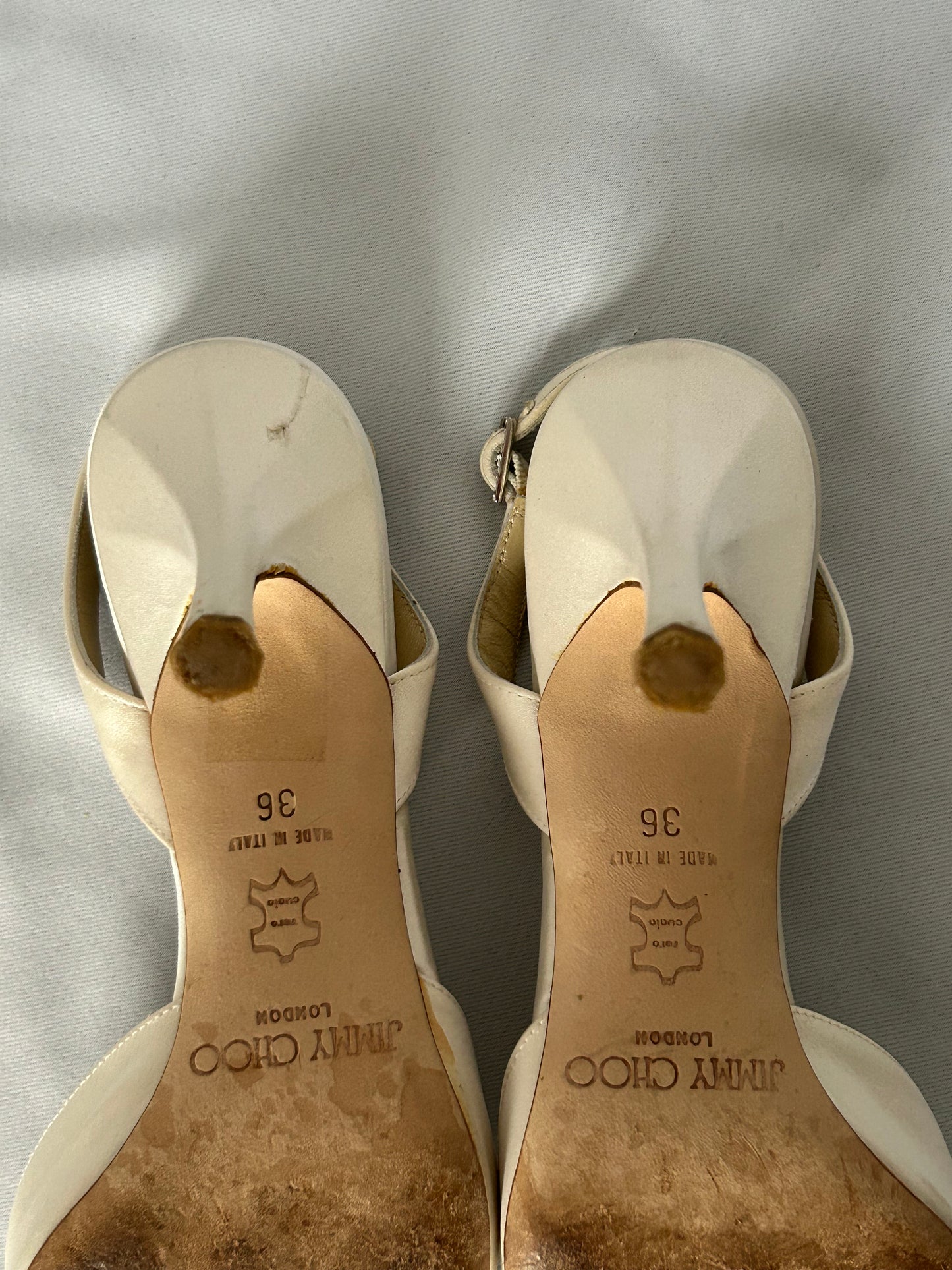 Jimmy Choo Aries Satin Ivory