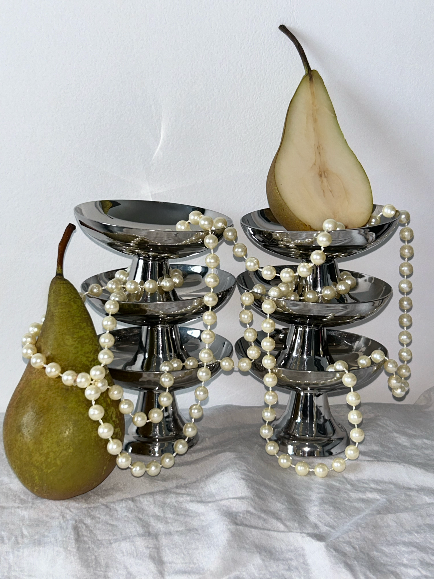 Set of six ice cream and dessert cups