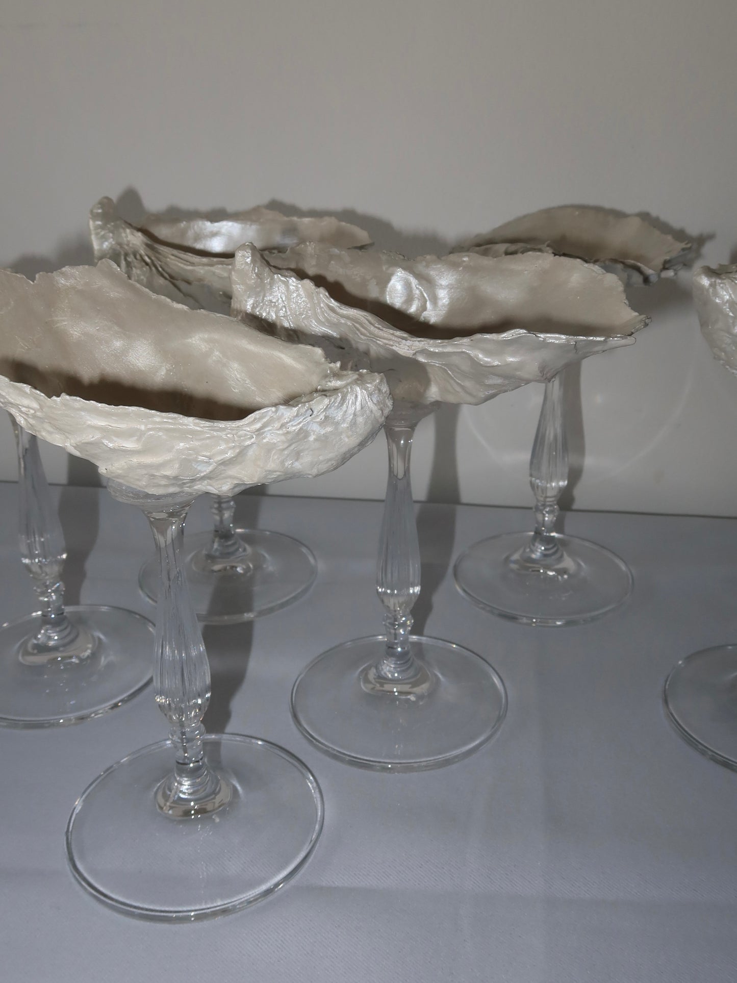 Set of 2 oysters shell glasses