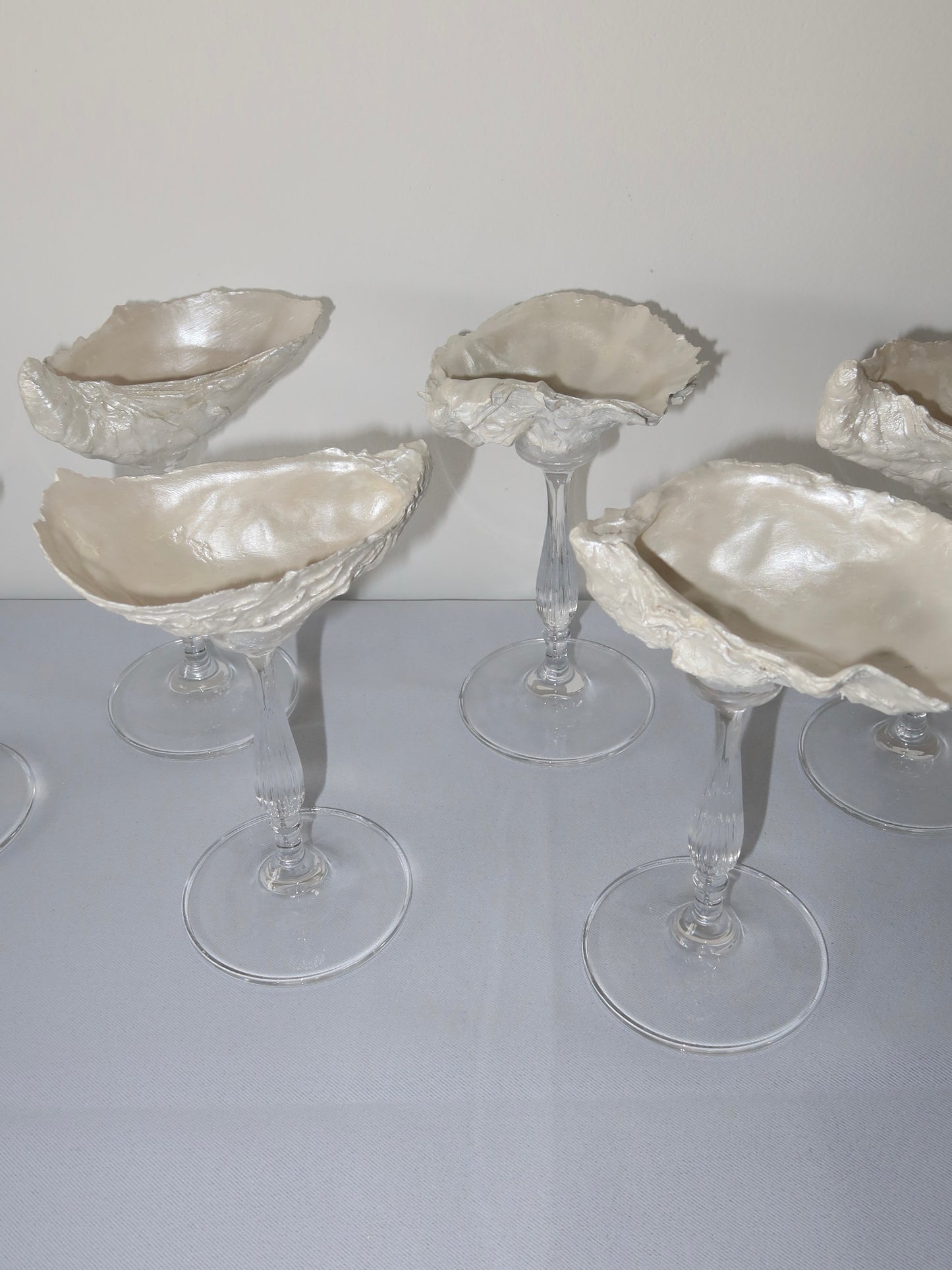 Set of 2 oysters shell glasses