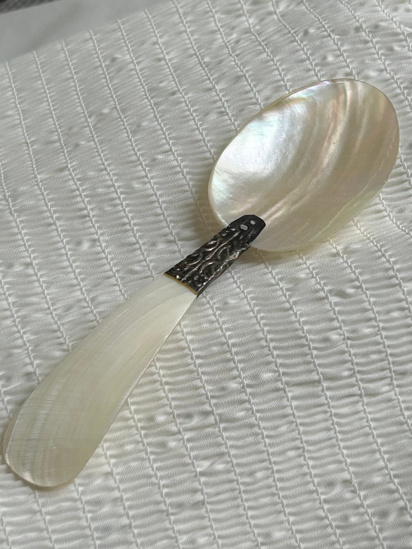 Mother of pearl caviar spoon.