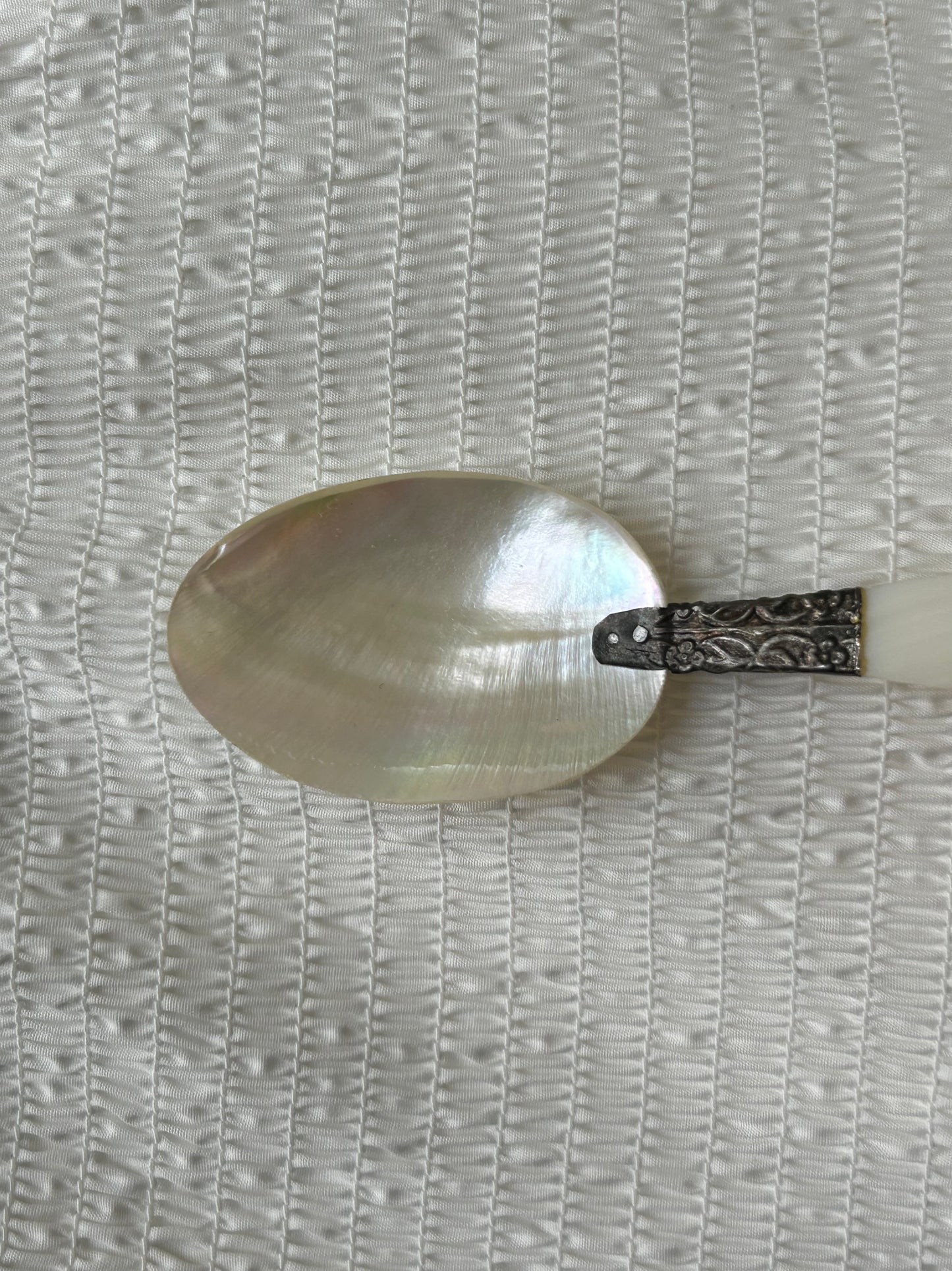 Mother of pearl caviar spoon.
