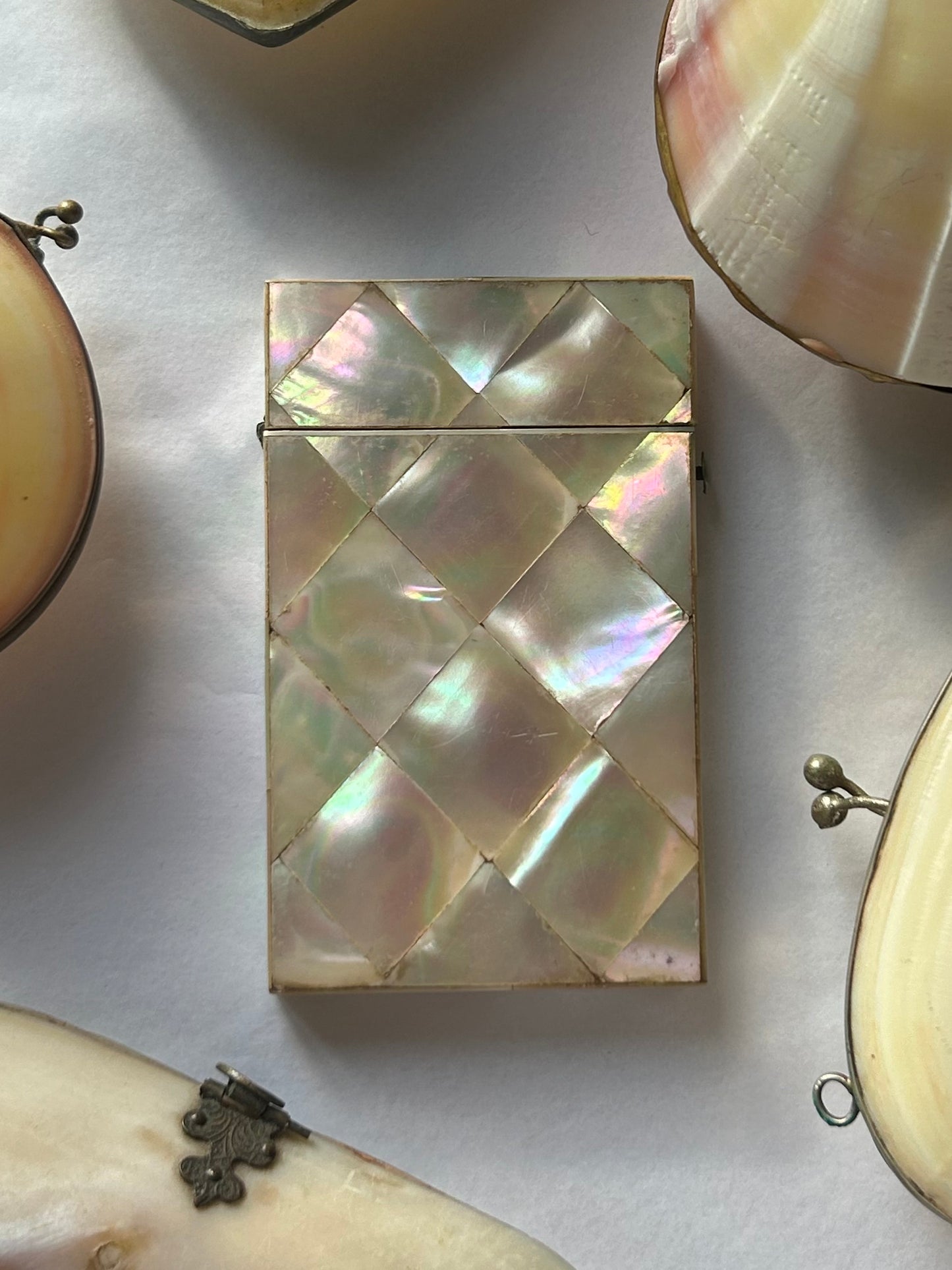 A Victorian Mother Of Pearl Card Case