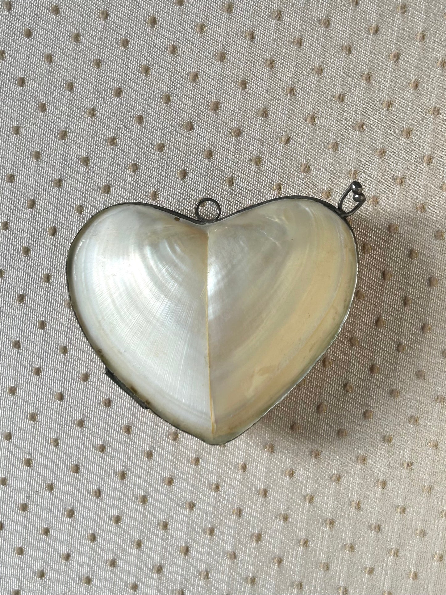 Curated Vintage Mother of Pearl Shell Heart Box.