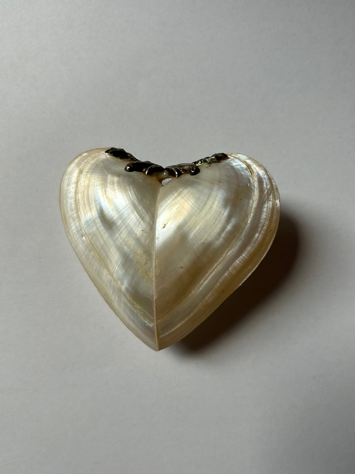 Curated Vintage Mother of Pearl Shell Heart Box.