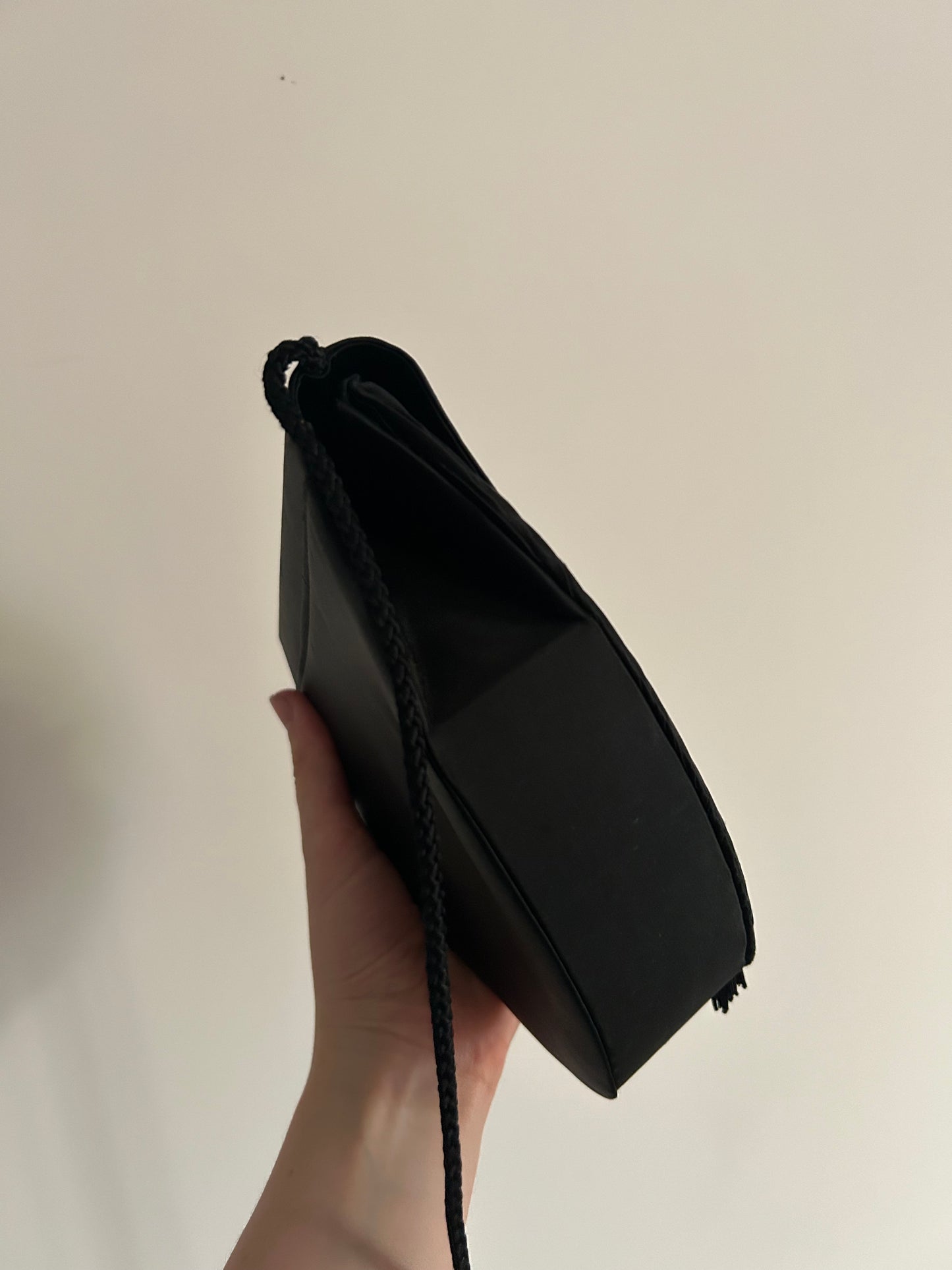 Van Cleef & Arpels Vintage Black Tasseled Silk Purse