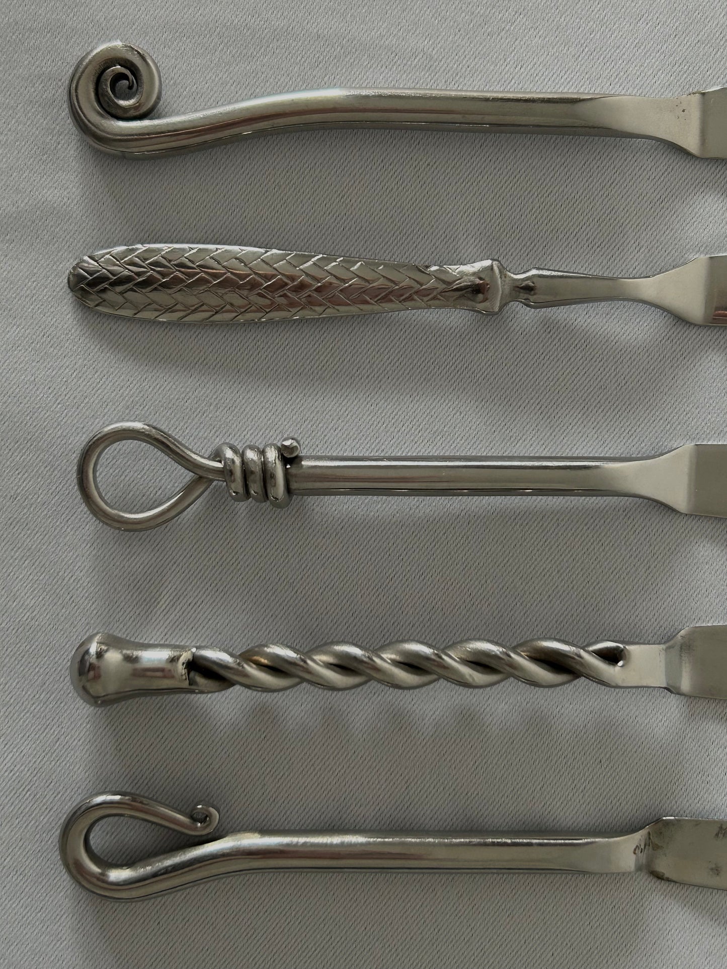 Vintage French Steel Fish Knives - Set of 5
