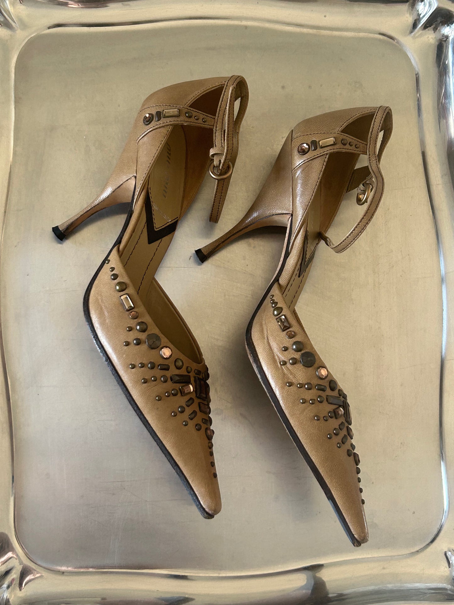 Camel MiuMiu heels