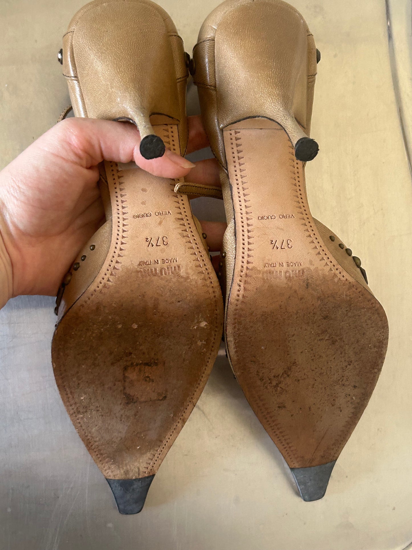 Camel MiuMiu heels