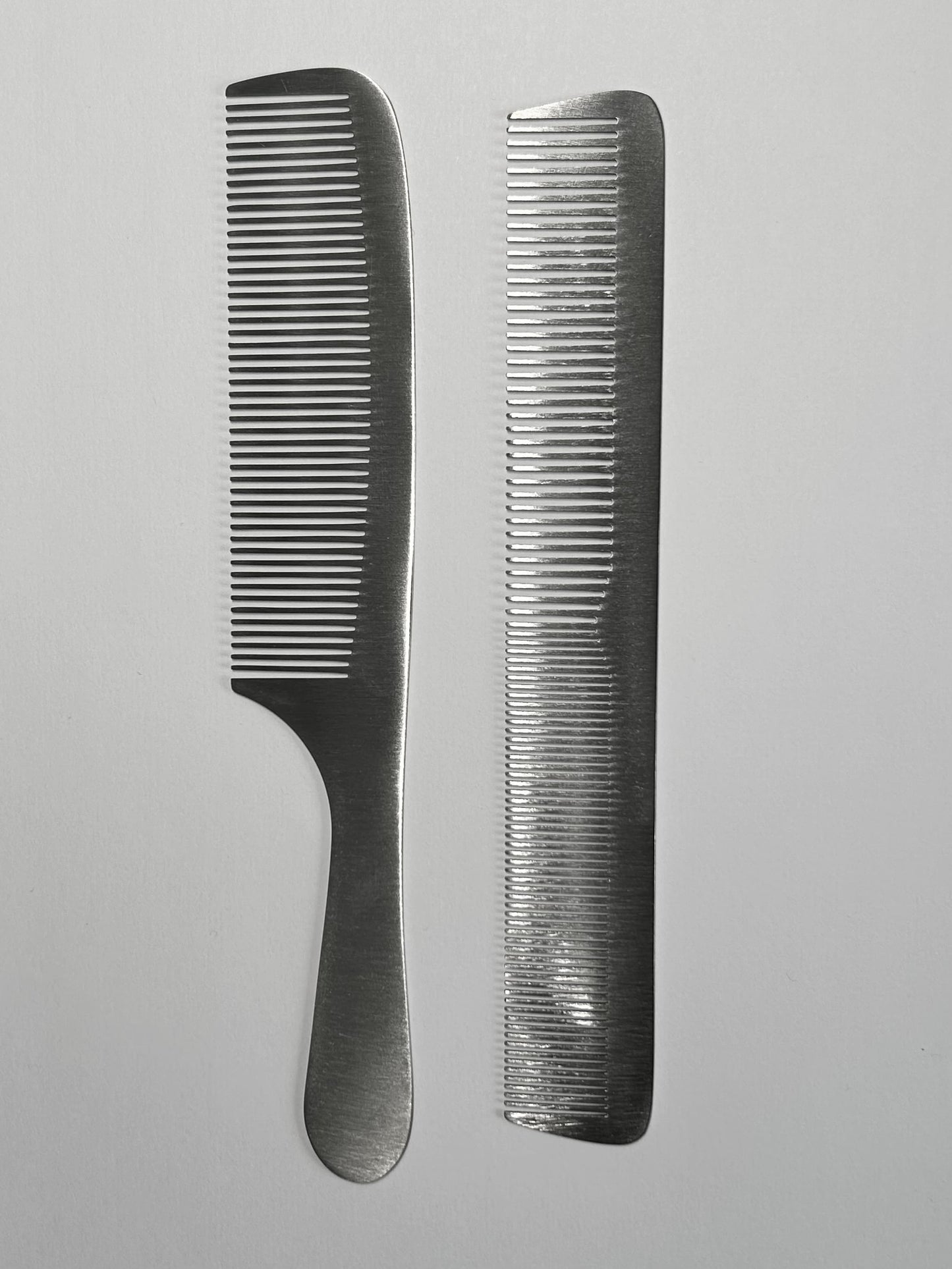 Set of two silver comb