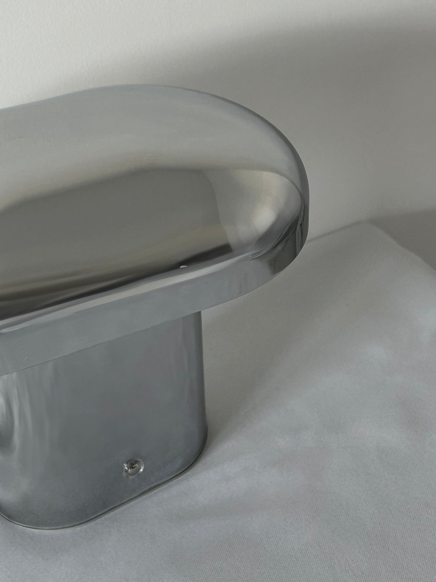 Chrome mushroom lamp
