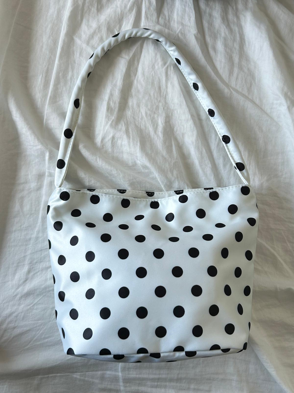 Polka Dots White Handbag