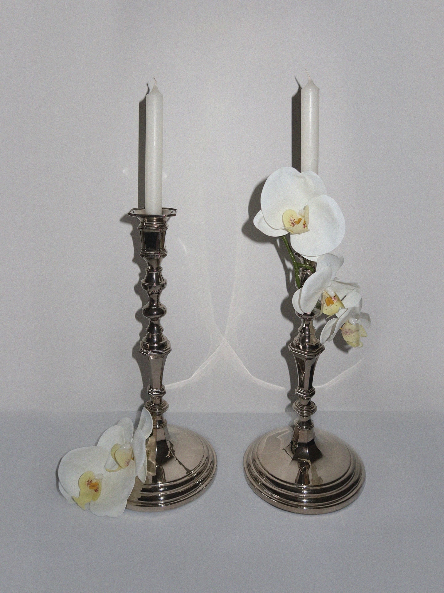 Pair of antique candleholders