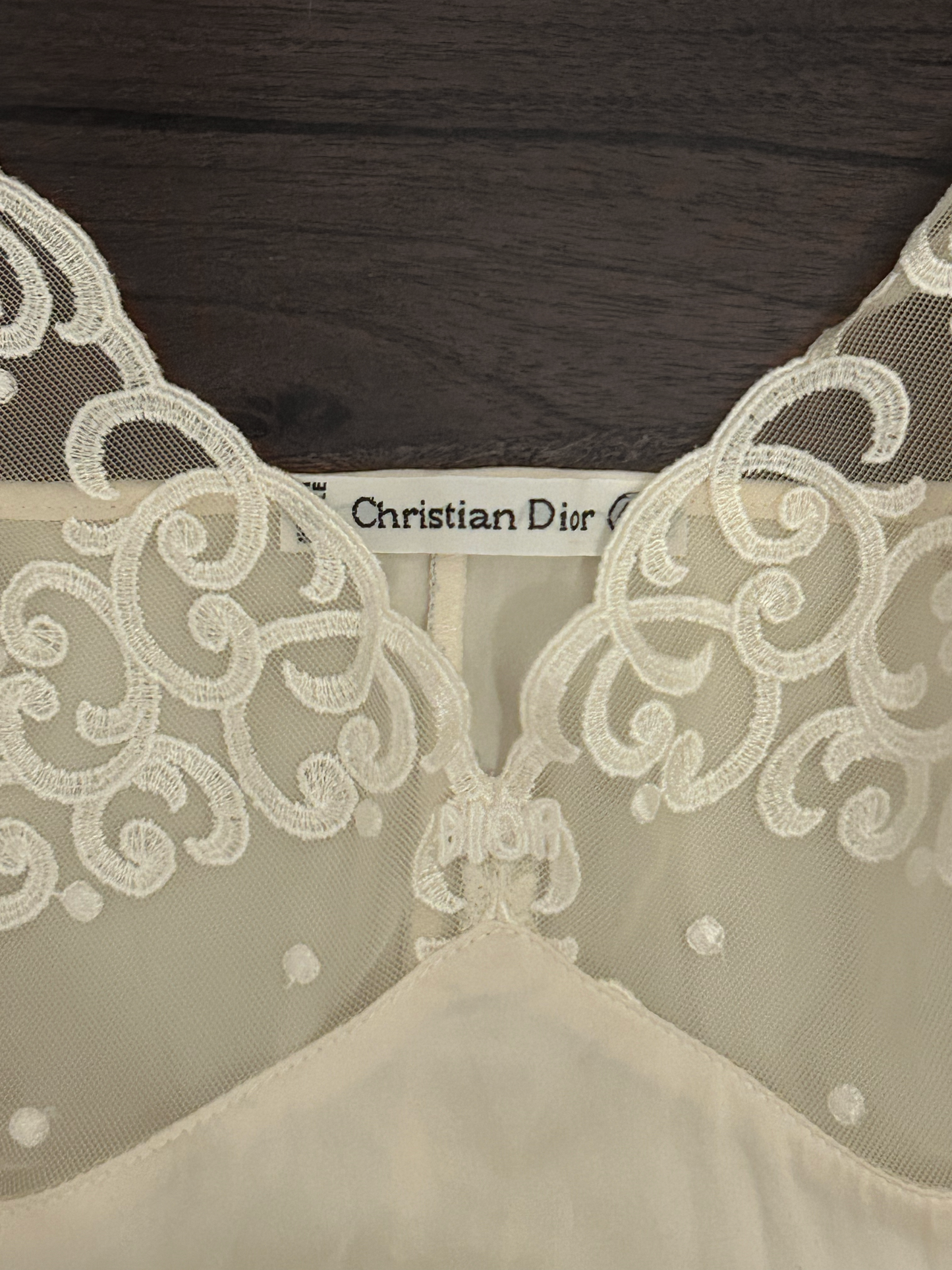 Vintage Christian Dior Silk Caraco - Size S