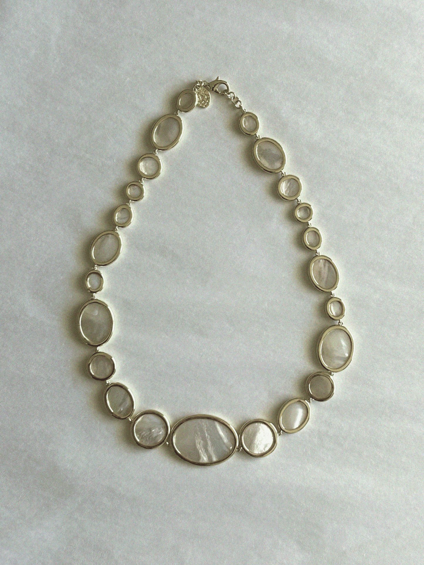 A Gold-Tone Mother-of-Pearl Statement Necklace