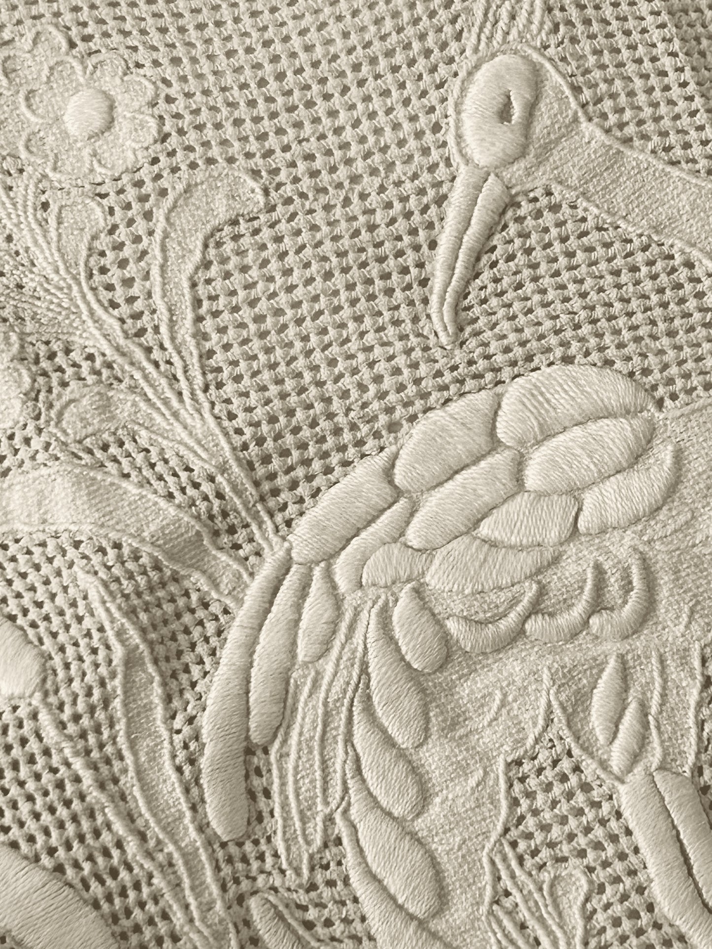 Antique Embroidered Lace Table Mat – Stork & Reeds Filet Lace