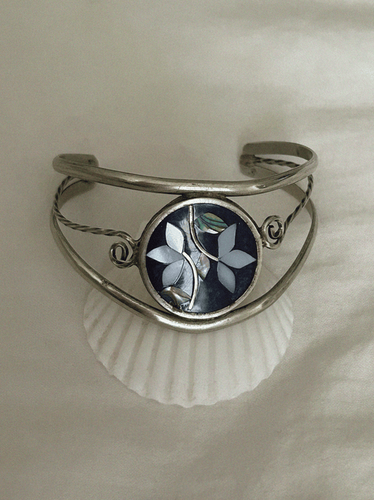 Vintage Cuff Bracelet Alpaca Mexico