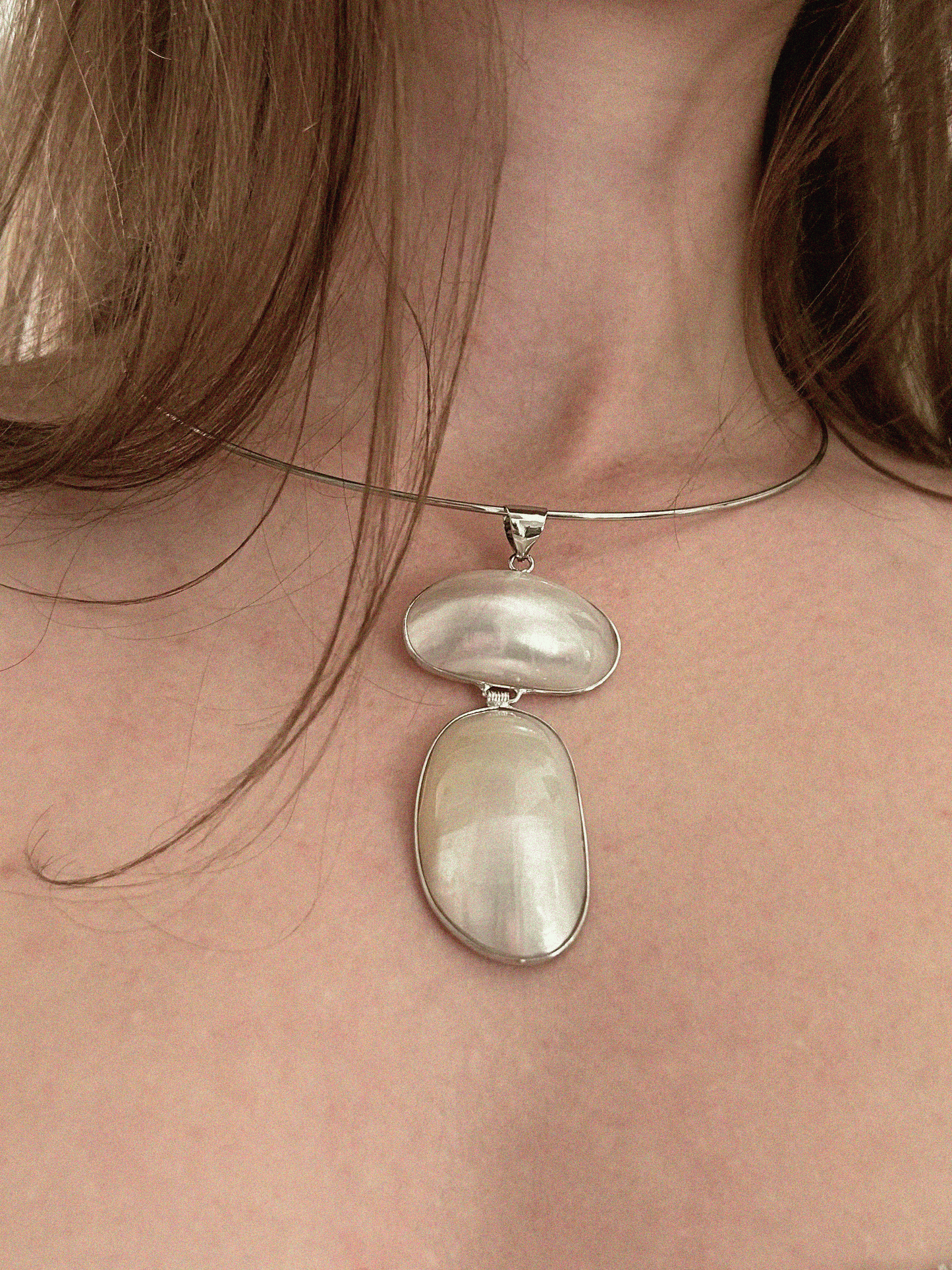 Abalone Pendant Silver Plated Necklace