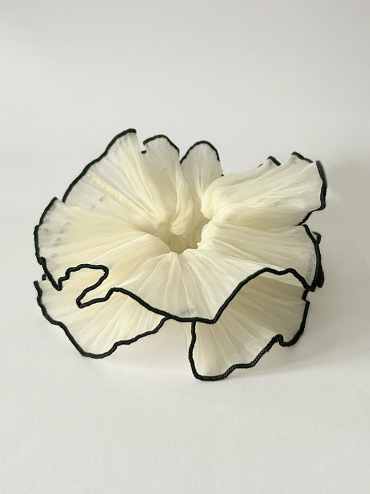 Retro Pleated Silk Bow Scrunchies