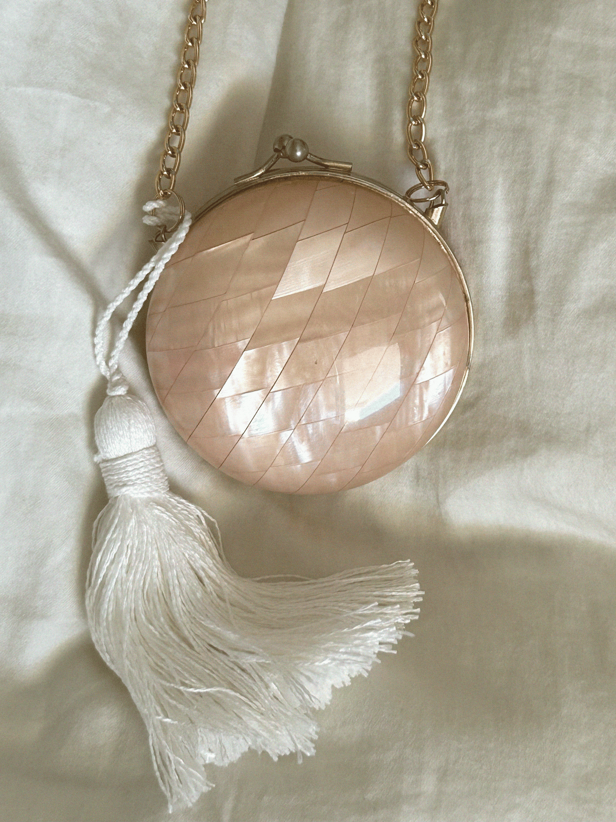 1950's Pink Mother of Pearl Clutch