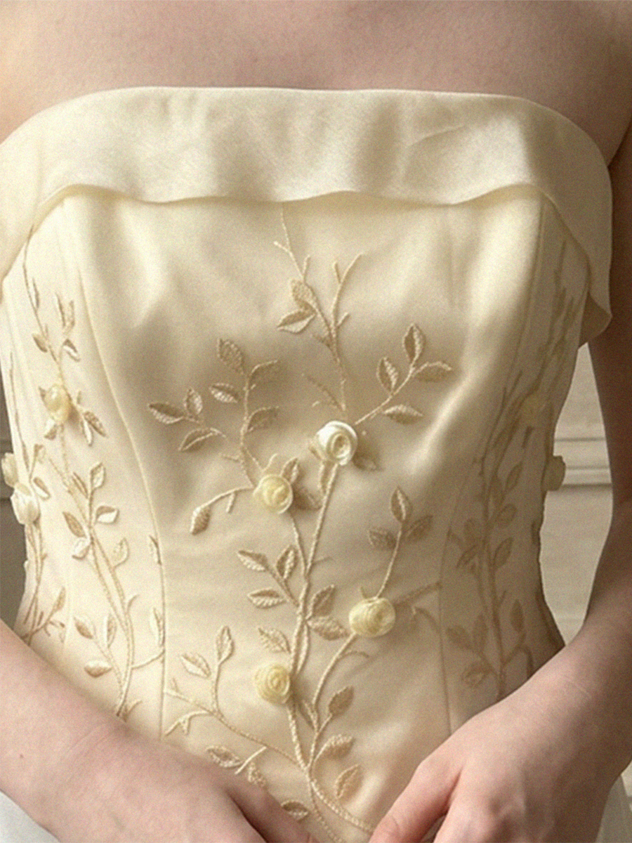 Sunlight Satin Floral Corset Top