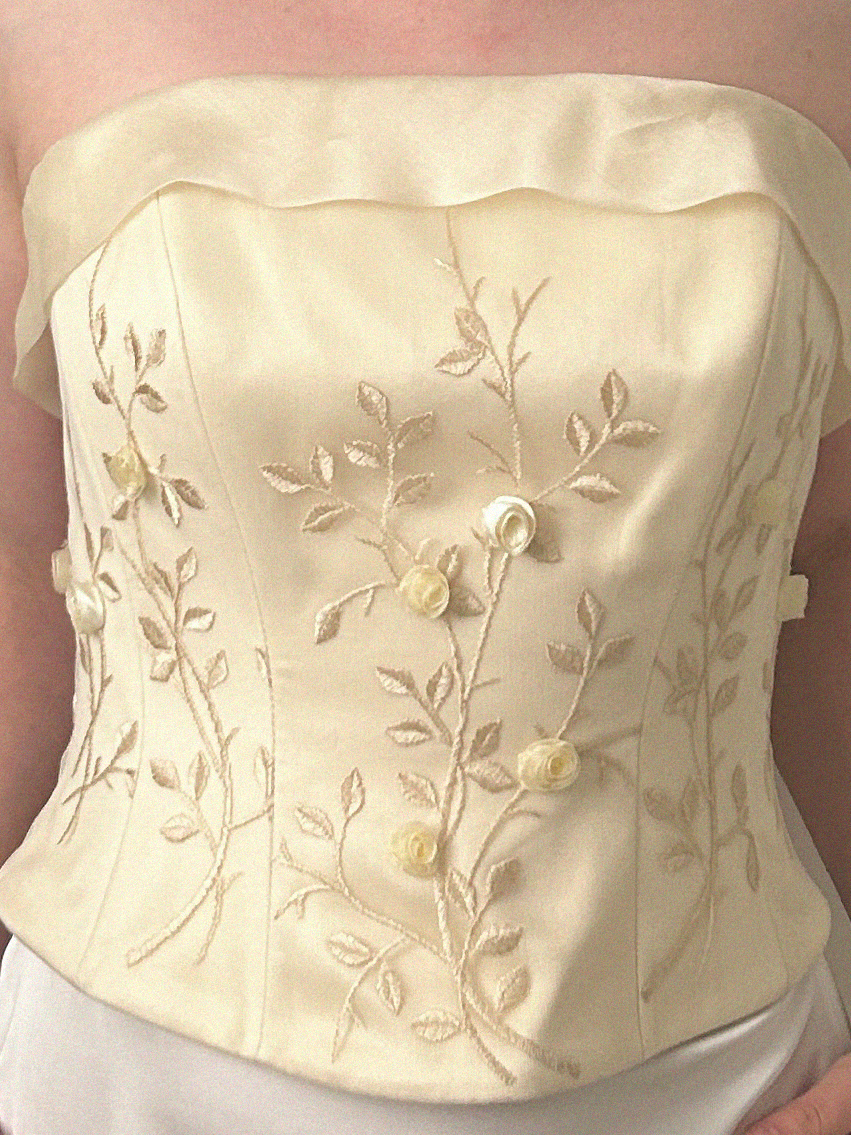 Sunlight Satin Floral Corset Top