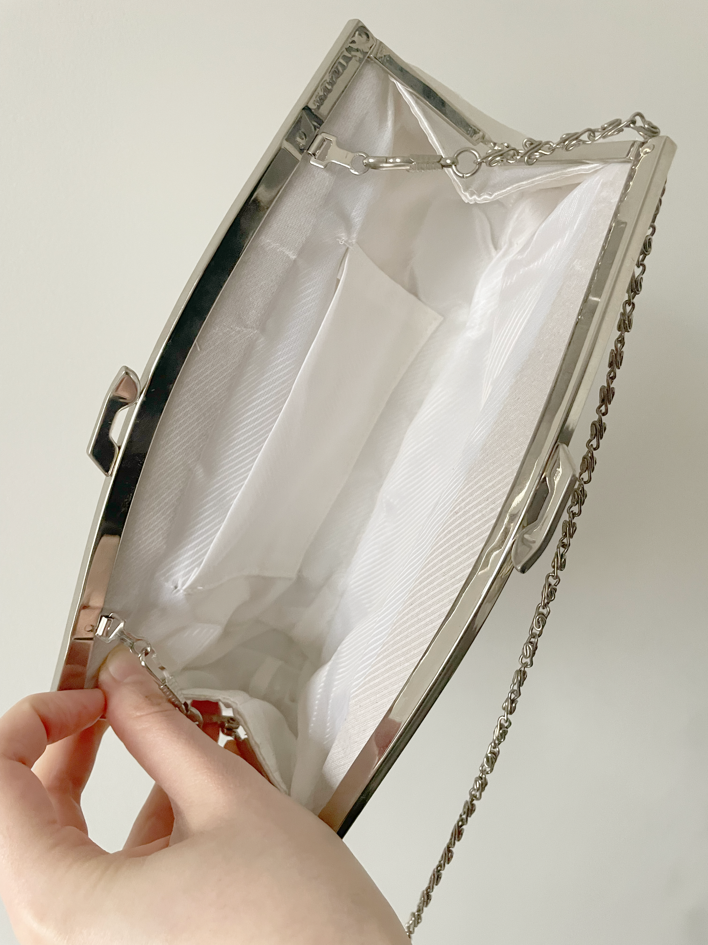 Vintage satin clutch bag