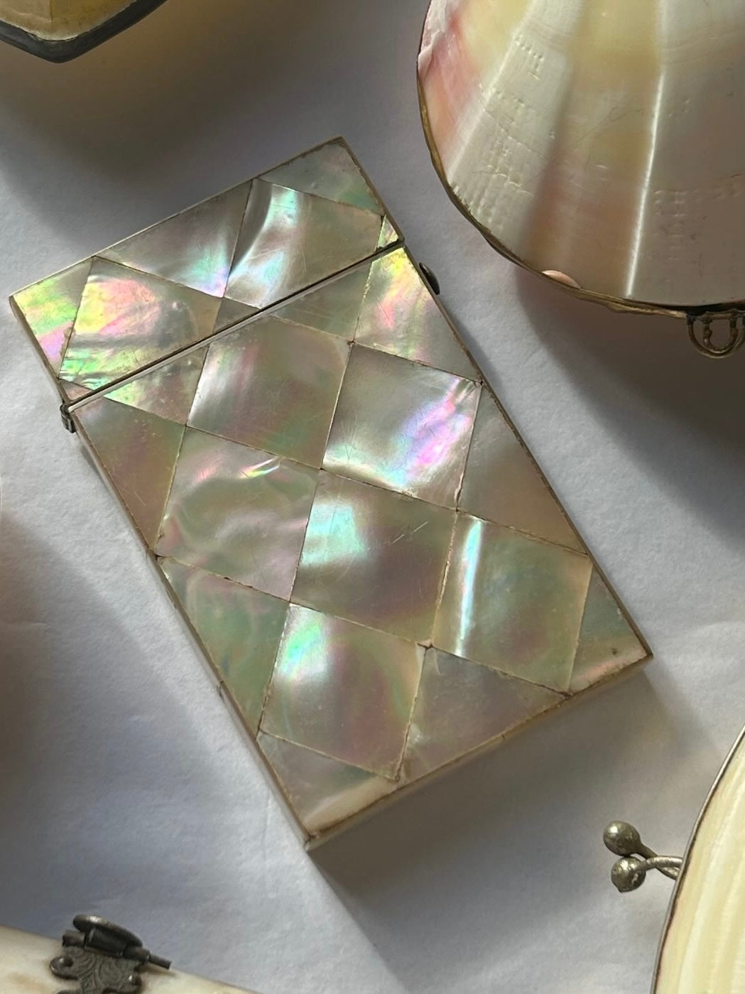 A Victorian Mother Of Pearl Card Case