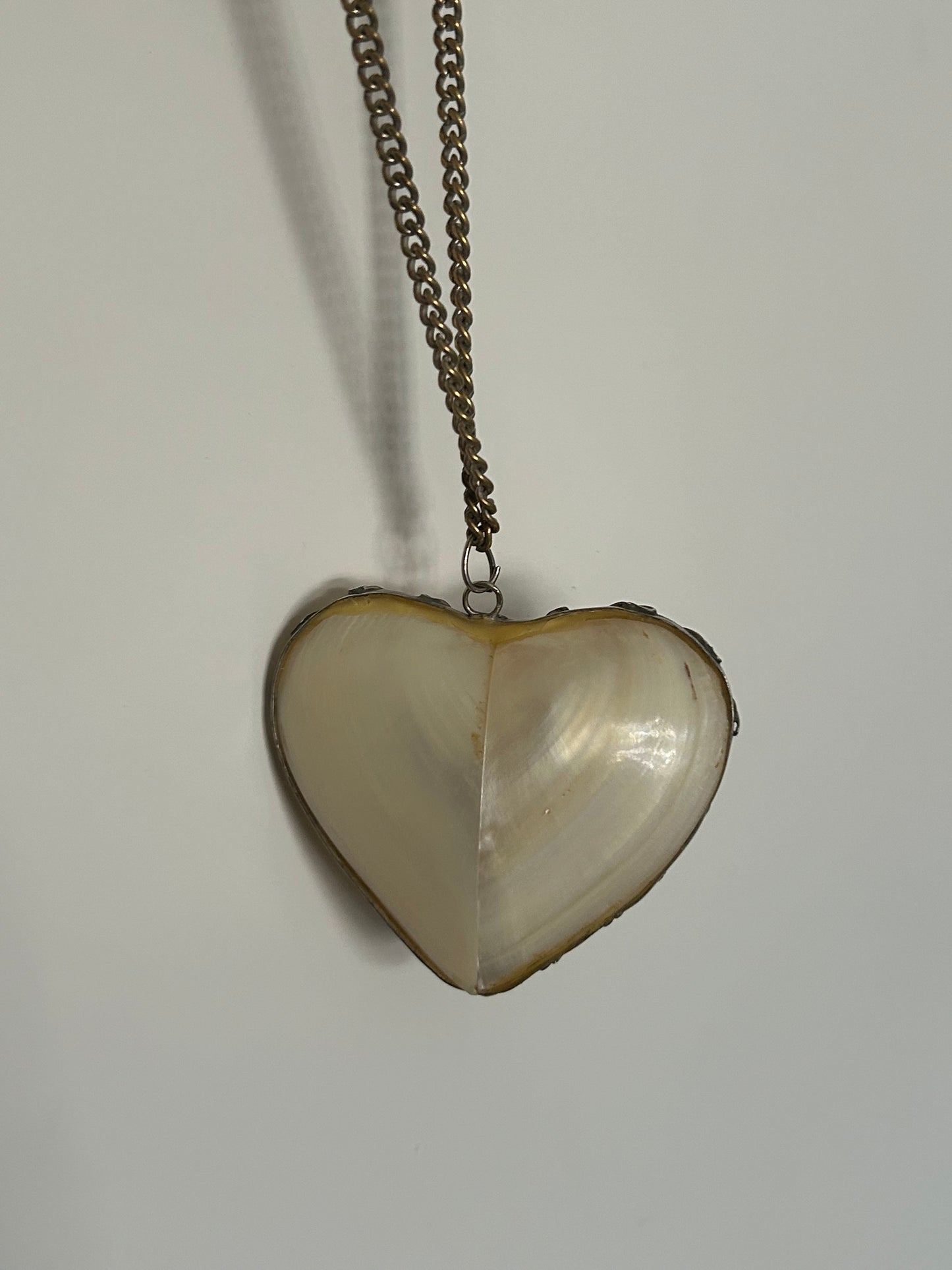 Curated Vintage Mother of Pearl Shell Heart Box 1900's