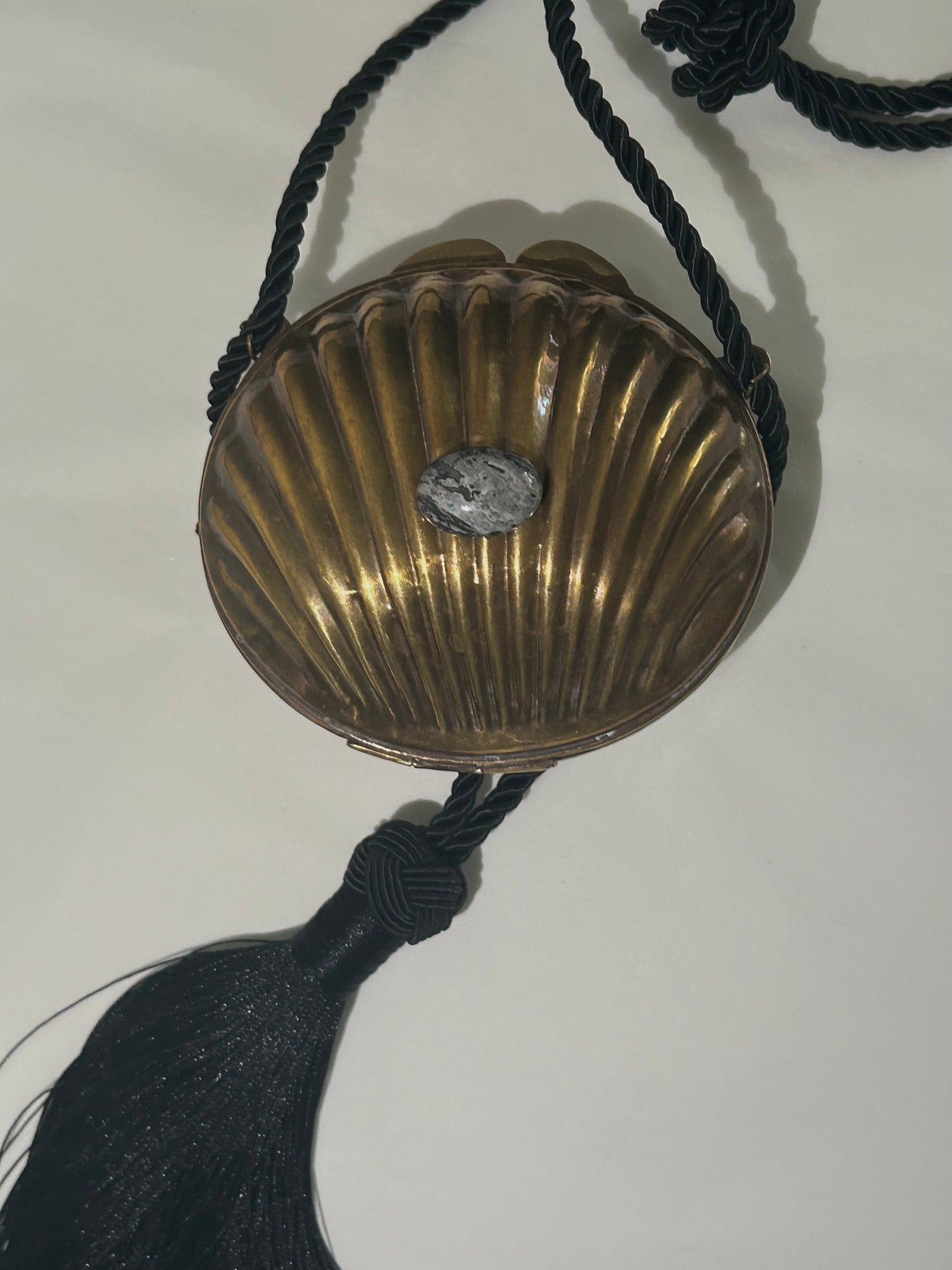 Vintage Gold Tone Sculptural Clutch