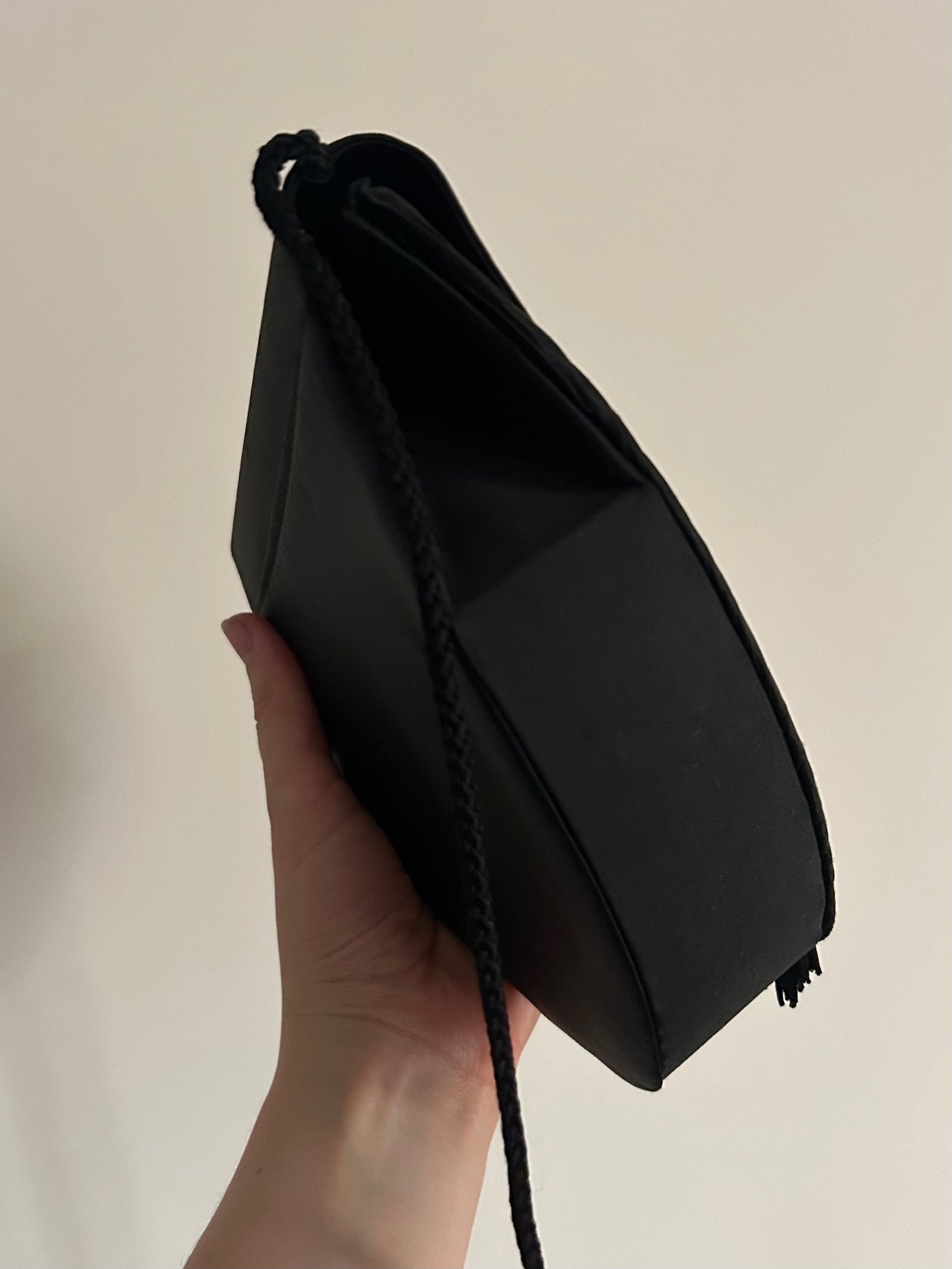 Van Cleef & Arpels Vintage Black Tasseled Silk Purse