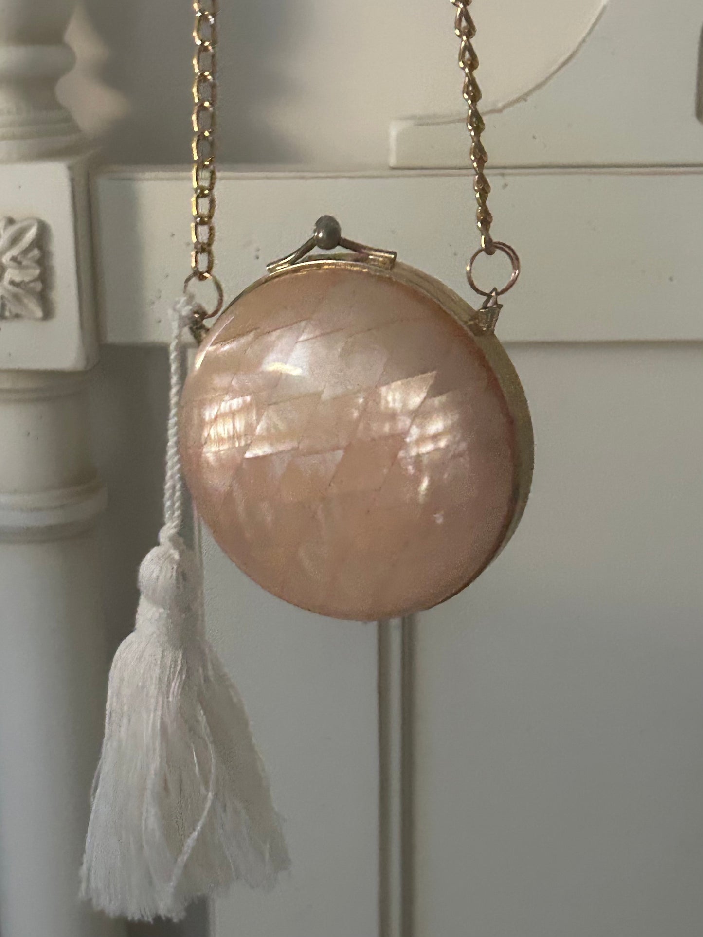 1950's Pink Mother of Pearl Clutch