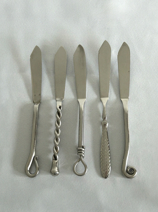 Vintage French Steel Fish Knives - Set of 5