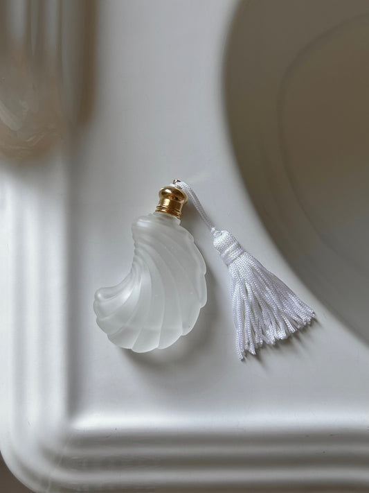 Shell vintage glass perfume bottle