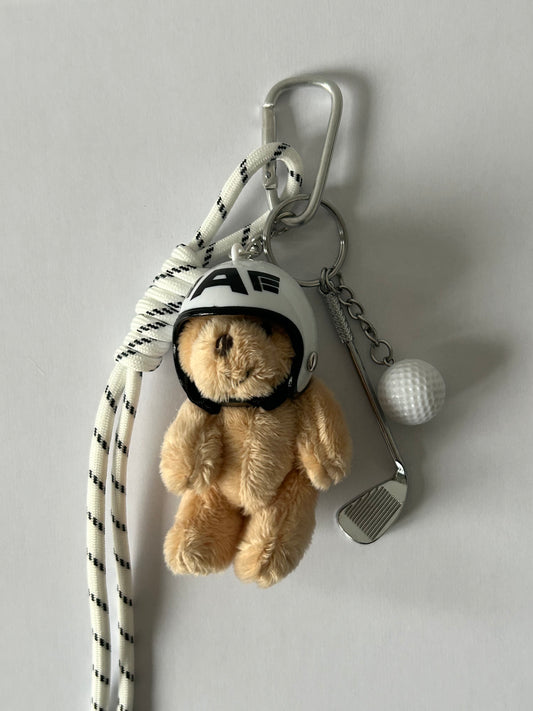 handbag charm baseball bear