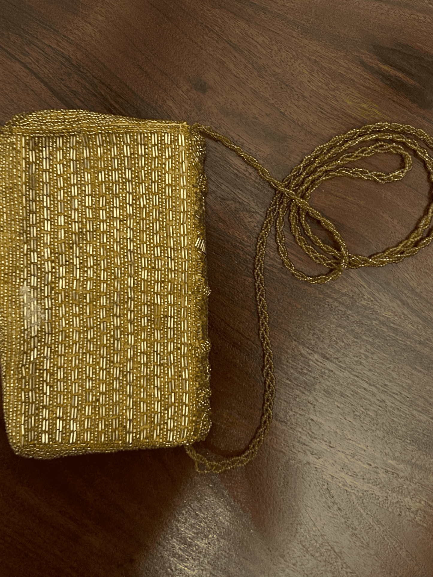Gold Beaded Minaudière 1940s