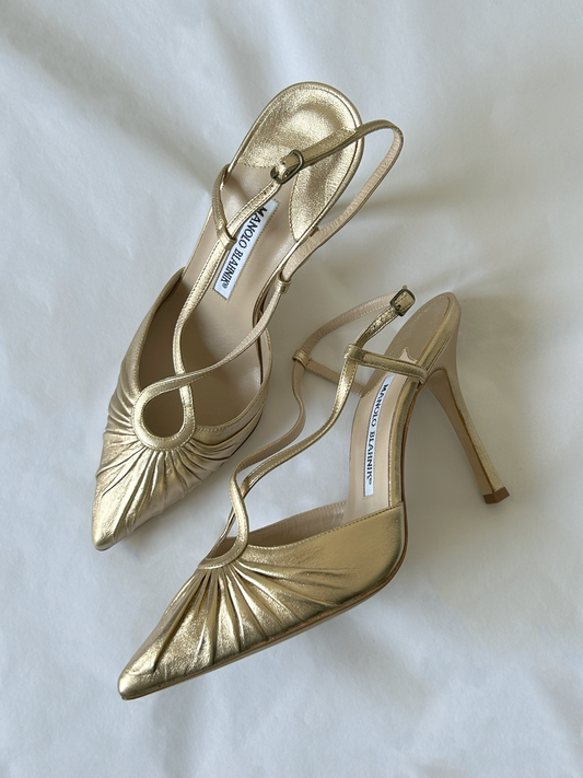 Gold Manolo Blahnick