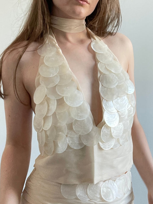 Beaded Mother of Pearl Top