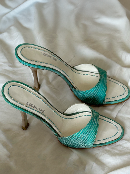 Turquoise Roberto Cavalli Heels
