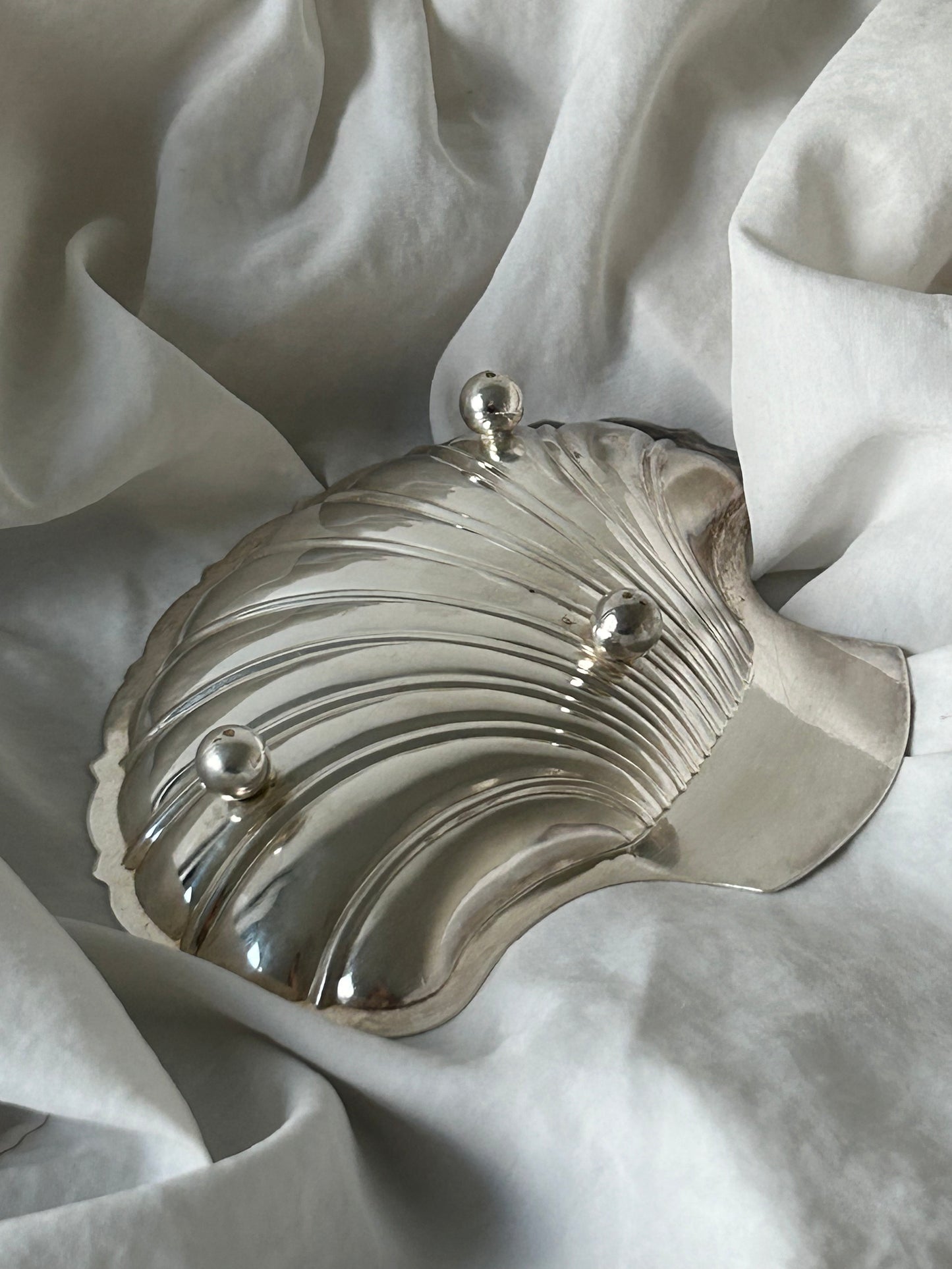 Silver-plated butter dish