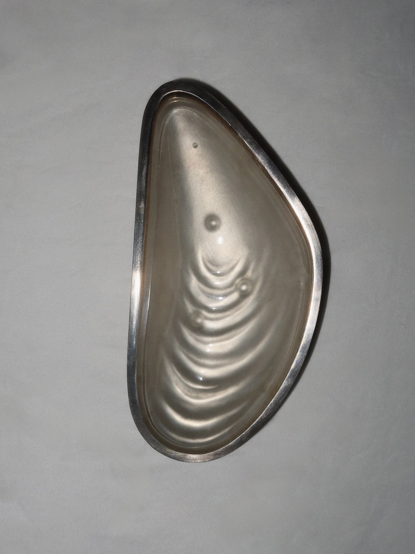 Silver plated shell butter dish